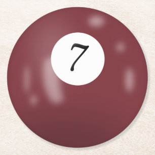 Porta-copo De Papel Redondo Bola Billiards 7