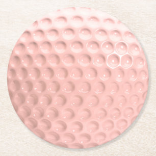 Porta-copo De Papel Redondo Bola de Golfe Rosa Esporte