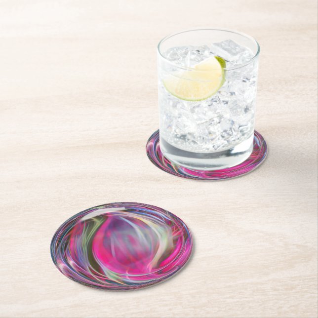 Porta-copo De Papel Redondo Bolha de sabão digital (Insitu)