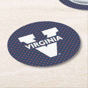 Porta-copo De Papel Redondo Bolinhas da Virginia Cavaliers