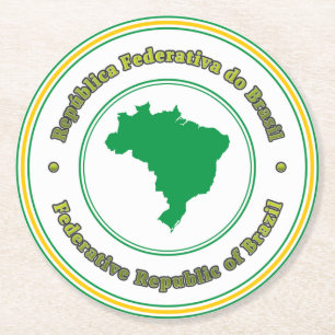 Porta-copo De Papel Redondo Brasil