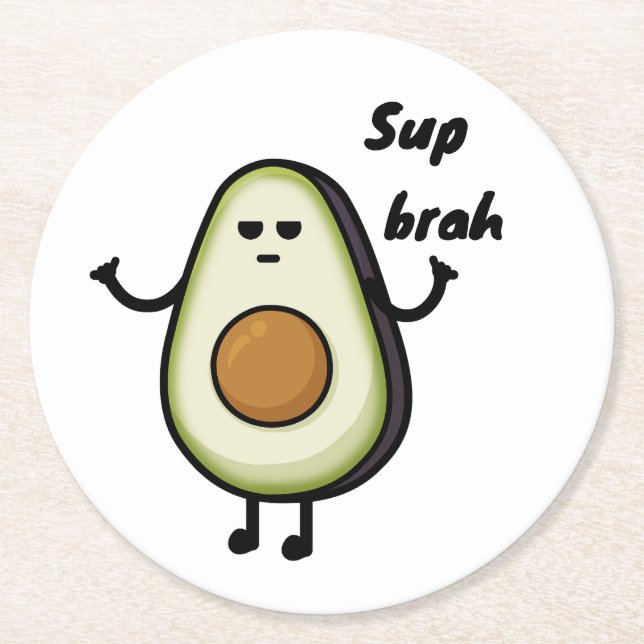 Porta-copo De Papel Redondo Bravocado (Frente)