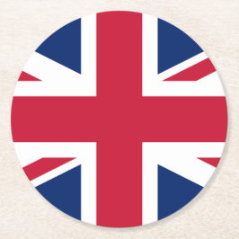 Porta-copo De Papel Redondo BRITISH FLAG, Union Jack.