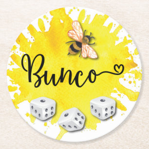 Porta-copo De Papel Redondo Bunco Bee Dice
