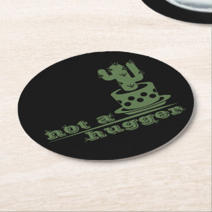 Porta-copo De Papel Redondo Cactos não é um cacto engraçado