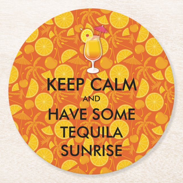 Porta-copo De Papel Redondo Calma - Tequila Surgimento (Frente)
