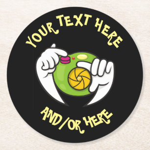 Porta-copo De Papel Redondo Câmera de desenho animado