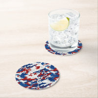 Camo Vermelho, Branco e Azul 4 de julho Glitter