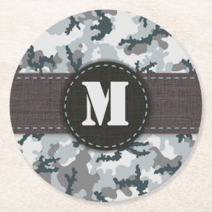 Porta-copo De Papel Redondo Camuflagem urbana
