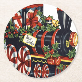 Porta-copo De Papel Redondo Candy Train Christmas