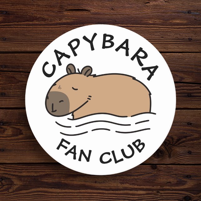 Porta-copo De Papel Redondo Capybara de Natação em Cubo Personalizada (Unique coasters for capybara lovers!)