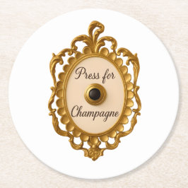 Porta-copo De Papel Redondo Carrinho de Bar Veuve Coaster para Champanhe