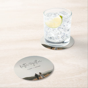 Porta-copo De Papel Redondo Casamento Chic Foto Moderno