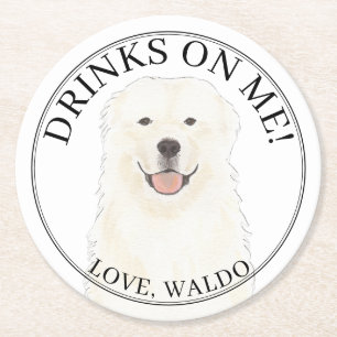 Porta-copo De Papel Redondo Casamento com Pirenéus Excelentes Personalizados