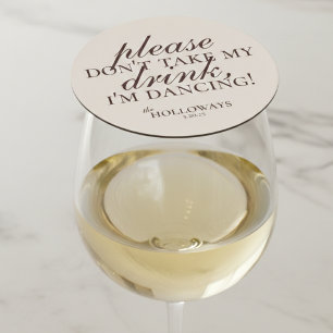 Porta-copo De Papel Redondo Casamento de Hora Personalizada de Cocktail Modern