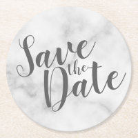 Casamento de mármore branco de script moderno Salv