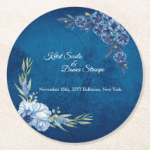 Casamento de verão floral azul elegante