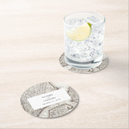 Porta-copo De Papel Redondo Casamento NYC de Destino de Nova Iorque