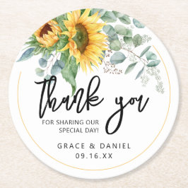 Porta-copo De Papel Redondo Casamento Personalizado Favorece o Cerrado de Gira