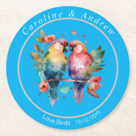 Porta-copo De Papel Redondo Casamento/Portas copos de ensaio