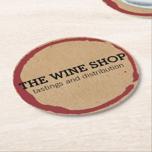 Porta-copo De Papel Redondo Castanho Natural