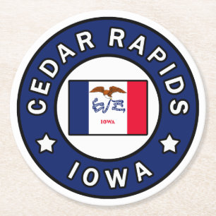 Porta-copo De Papel Redondo Cedar Rapids Iowa