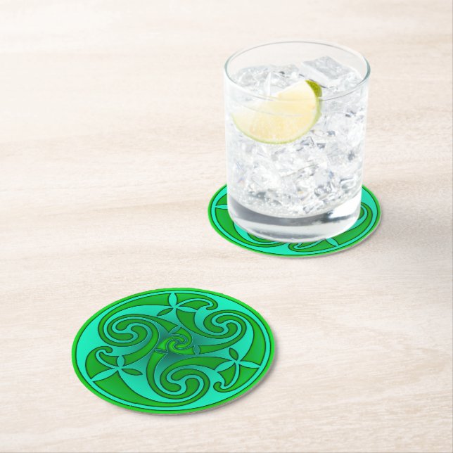 Porta-copo De Papel Redondo Celtic Art & Design Paper Coasters (Insitu)
