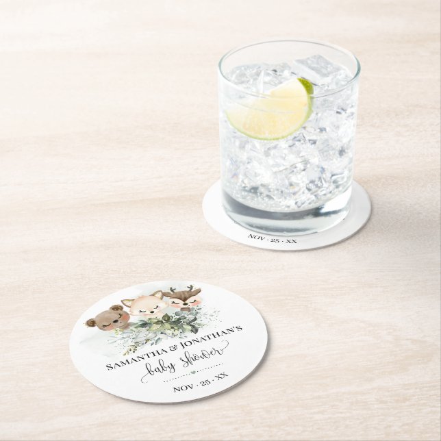 Porta-copo De Papel Redondo Chá de fraldas Florestal Florestal (Insitu)