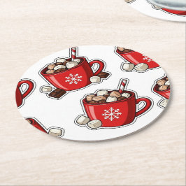 Porta-copo De Papel Redondo Christmas