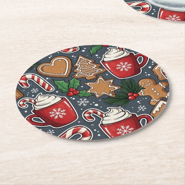 Porta-copo De Papel Redondo Christmas (Angulado)