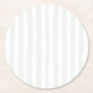 Porta-copo De Papel Redondo Chuva de Bebê Coquette Verde Oliva Listrado Neutro