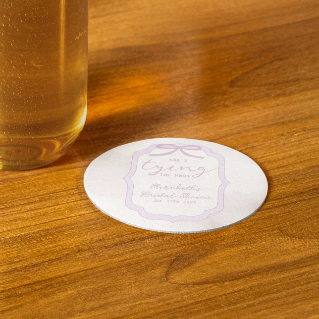 Porta-copo De Papel Redondo Chuva de Noiva em Aquarela Arco Roxo (Criador carregado)