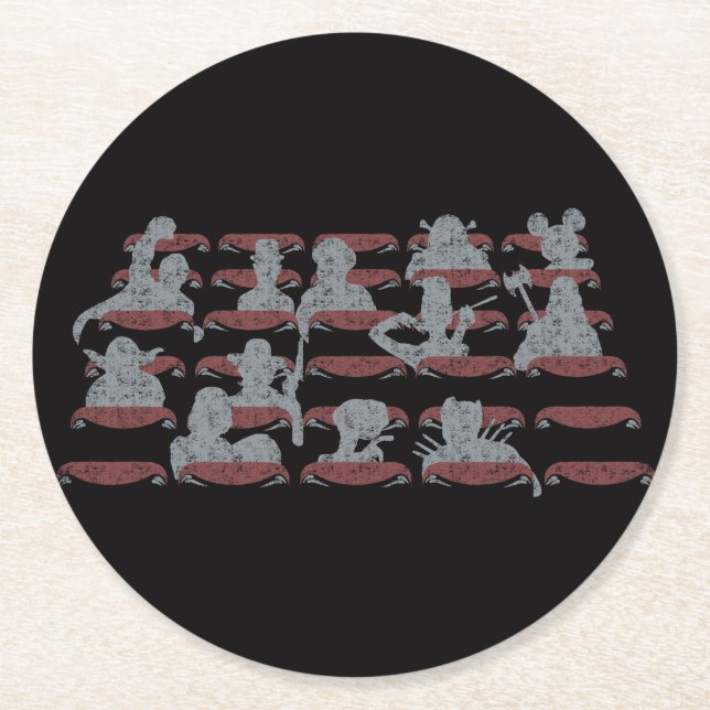 Porta-copo De Papel Redondo Cinema hall of fame (Frente)