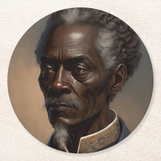 Porta-copo De Papel Redondo Cleon Porträt Gemälde (Frente)