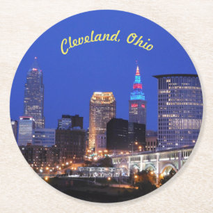Porta-copo De Papel Redondo Cleveland, Porta copos de papel do Ohio River View