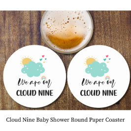 Porta-copo De Papel Redondo Cloud Nine Baby Shower 