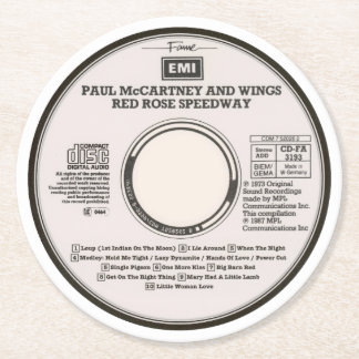 Porta-copo De Papel Redondo Coasters - Red Rose