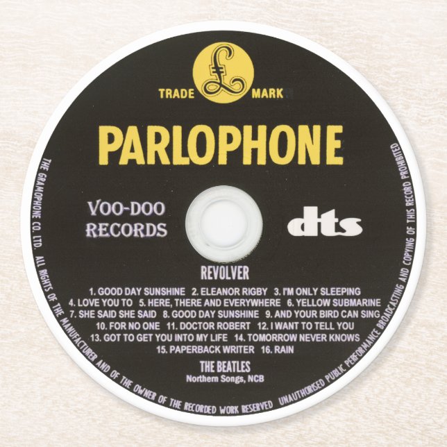 Porta-copo De Papel Redondo Coasters - Revolver (Frente)