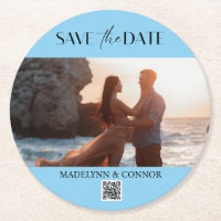 Código QR de Foto de Script Suave Salvar a Data