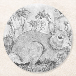 Porta-copo De Papel Redondo Coelho das Flores