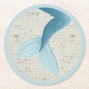 Porta-copo De Papel Redondo Coleção de Sereias Pintada