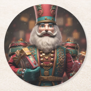 Porta-copo De Papel Redondo Colorida cavalheiro uniforme com muitos presentes