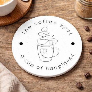 Porta-copo De Papel Redondo Compro de Café Personalizado Adicione Seu Logotipo