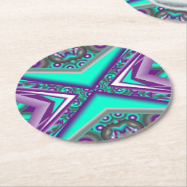 Porta-copo De Papel Redondo Concentrado Circulado Até O Ponto Abstrato