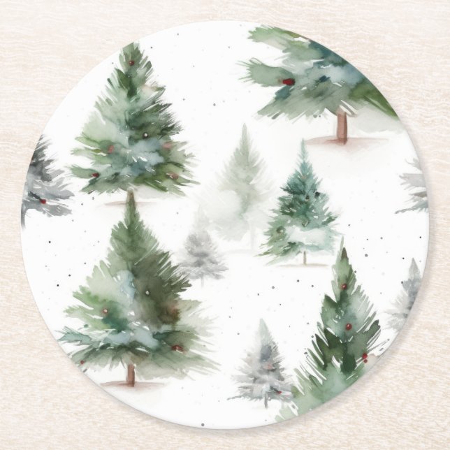 Porta-copo De Papel Redondo Conjunto de Portas copos de Papagaio Tropical (Frente)