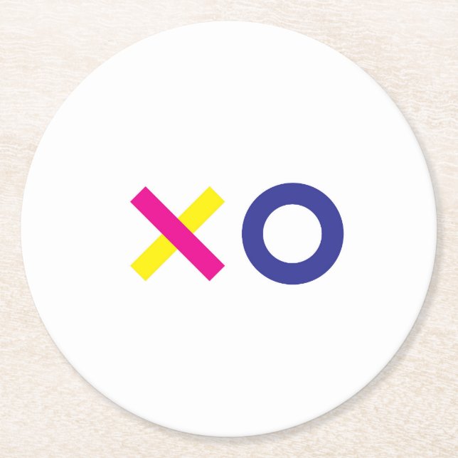 Porta-copo De Papel Redondo Copo de papel XO (Frente)