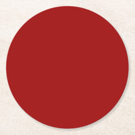 Porta-copo De Papel Redondo Cor Sólido Vermelho Crimson