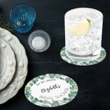 Coroa de folhagem de eucalipto para chá de noiva