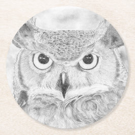 Porta-copo De Papel Redondo Coruja