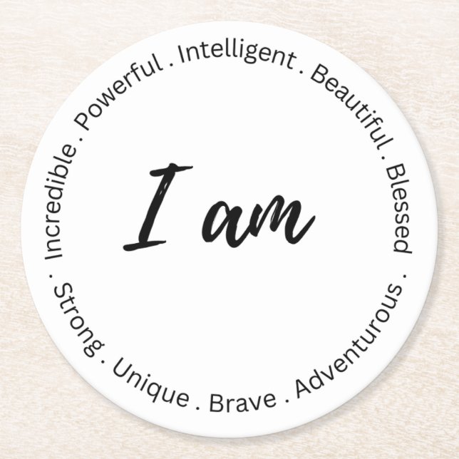 Porta-copo De Papel Redondo Costa inspiradora (Frente)